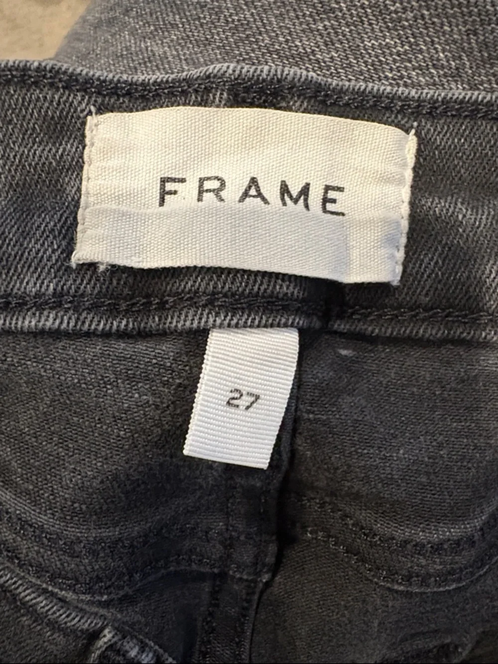 Frame Denim Washed Black High-Rise Skinny Jeans - Picture 3 of 3